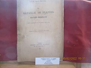 La Bataille de Platées d'après Hérodote du colonel Arthur Boucher PARIS, Ernest Leroux éditeur - ...