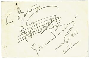 Imagen del vendedor de Eigenhndiges musikalisches Albumblatt mit Unterschrift. a la venta por Kotte Autographs GmbH