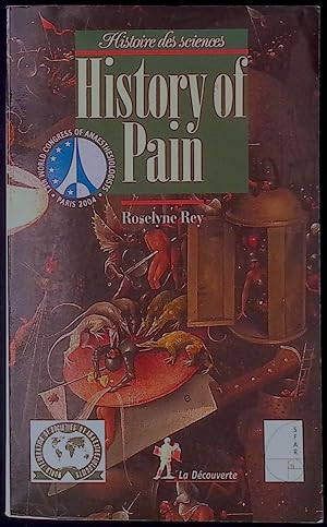 Imagen del vendedor de History of Pain a la venta por San Francisco Book Company