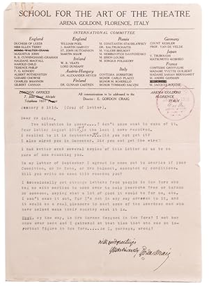Typed Letter, signed, to John Quinn, concerning a proposed visit to America