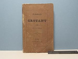 Paroles d'un croyant, 1833