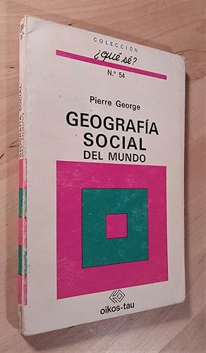 Imagen del vendedor de Geografa social del mundo a la venta por Llibres Bombeta