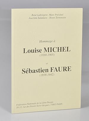 Seller image for Hommage A Louise Michel 1830 - 1905 Et Sebastien Faure 1858 - 1942. for sale by Librairie Alain Pons