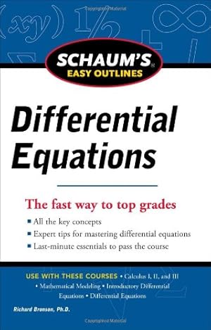 Seller image for Schaum's Easy Outline of Differential Equations, Revised Edition by Bronson, Richard [Paperback ] for sale by booksXpress