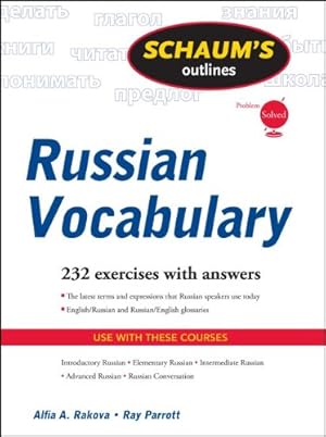 Seller image for Schaum's Outline of Russian Vocabulary (Schaum's Outlines) by Rakova, Alfia A., Parrott, Ray J. [Paperback ] for sale by booksXpress