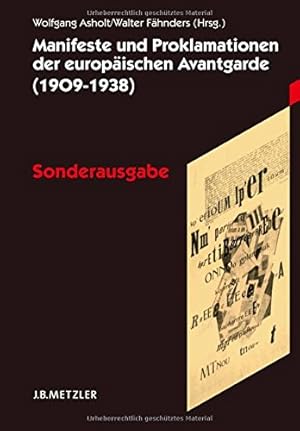 Bild des Verkufers fr Manifeste und Proklamationen der europäischen Avantgarde (1909-1938): Sonderausgabe (German Edition) [Paperback ] zum Verkauf von booksXpress