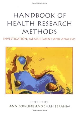 Seller image for Handbook of Health Research Methods: Investigation, Measurement and Analysis [Paperback ] for sale by booksXpress