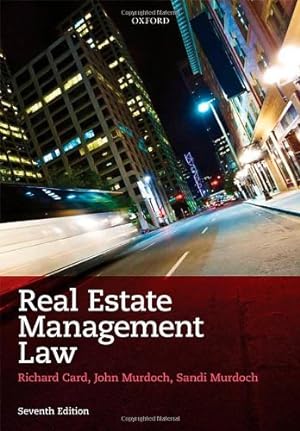 Immagine del venditore per Real Estate Management Law by Card, Richard, Murdoch, John, Murdoch, Sandi [Paperback ] venduto da booksXpress