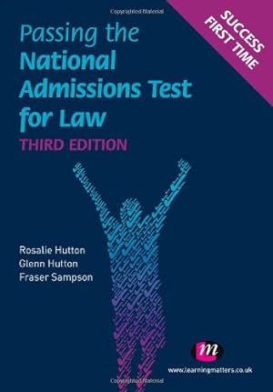 Seller image for Passing the National Admissions Test for Law (LNAT) (Student Guides to University Entrance Series) by Hutton, Rosalie, Hutton, Glenn, Sampson, Fraser [Paperback ] for sale by booksXpress