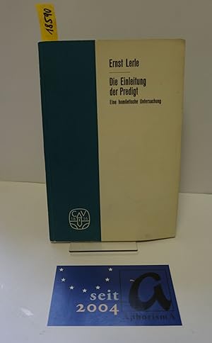 Seller image for Die Einleitung der Predigt. Eine homiletische Untersuchung. for sale by AphorismA gGmbH