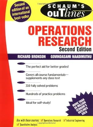 Seller image for Schaum's Outline of Operations Research by Bronson, Richard, Naadimuthu, Govindasami [Paperback ] for sale by booksXpress