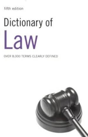 Imagen del vendedor de Dictionary of Law by A&C Black [Paperback ] a la venta por booksXpress