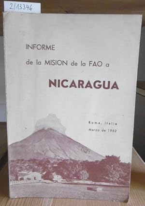 Imagen del vendedor de Informe de la Mision de la FAO a Nicaragua. a la venta por Versandantiquariat Trffelschwein