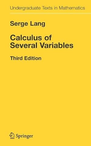 Image du vendeur pour Calculus of Several Variables (Undergraduate Texts in Mathematics) by Lang, Serge [Hardcover ] mis en vente par booksXpress