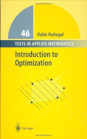 Seller image for Introduction to Optimization (Texts in Applied Mathematics) by Pedregal, Pablo [Hardcover ] for sale by booksXpress