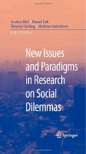 Bild des Verkufers fr New Issues and Paradigms in Research on Social Dilemmas [Hardcover ] zum Verkauf von booksXpress