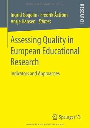 Immagine del venditore per Assessing Quality in European Educational Research: Indicators and Approaches [Paperback ] venduto da booksXpress