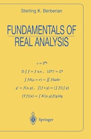 Bild des Verkufers fr Fundamentals of Real Analysis (Universitext) by Berberian, Sterling K. [Paperback ] zum Verkauf von booksXpress