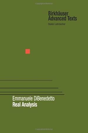 Imagen del vendedor de Real Analysis (Birkh ¤user Advanced Texts Basler Lehrb ¼cher) by Dibenedetto, Emmanuele [Paperback ] a la venta por booksXpress