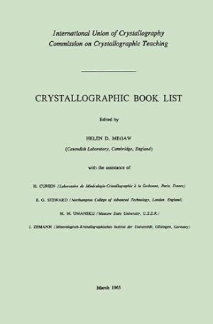 Immagine del venditore per Crystallographic Book List [Paperback ] venduto da booksXpress