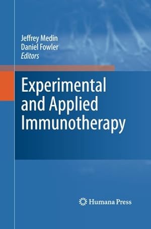 Imagen del vendedor de Experimental and Applied Immunotherapy [Paperback ] a la venta por booksXpress