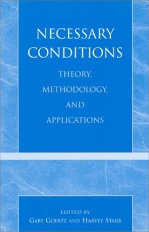 Immagine del venditore per Necessary Conditions: Theory, Methodology, and Applications [Paperback ] venduto da booksXpress