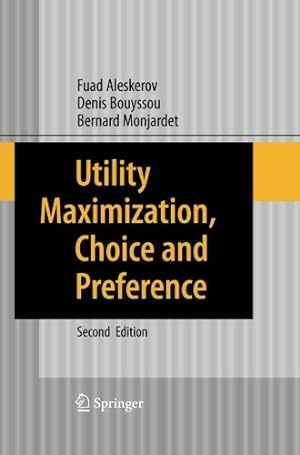 Seller image for Utility Maximization, Choice and Preference by Aleskerov, Fuad [Paperback ] for sale by booksXpress