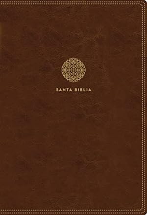 Seller image for RVR60 Santa Biblia Letra Supergigante, Leathersoft, Caf© con ndice y Cierre (Spanish Edition) by RVR 1960- Reina Valera 1960 [Leather Bound ] for sale by booksXpress