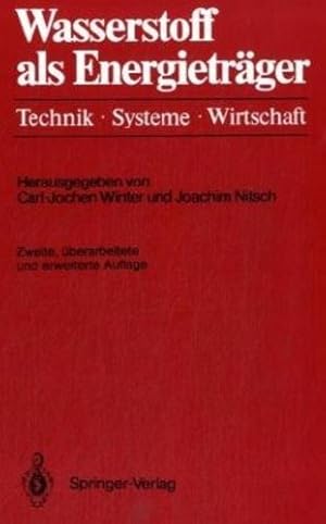 Seller image for Wasserstoff als Energietr¤ger: Technik, Systeme, Wirtschaft (German Edition) [Hardcover ] for sale by booksXpress