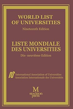 Immagine del venditore per World List of Universities / Liste Mondiale des Universites by International Association of Universities [Paperback ] venduto da booksXpress