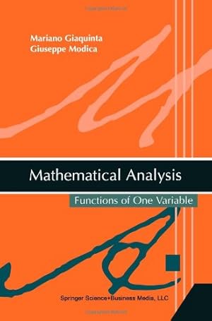 Bild des Verkufers fr Mathematical Analysis by Giaquinta, Mariano [Paperback ] zum Verkauf von booksXpress