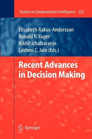 Bild des Verkufers fr Recent Advances in Decision Making (Studies in Computational Intelligence) [Paperback ] zum Verkauf von booksXpress