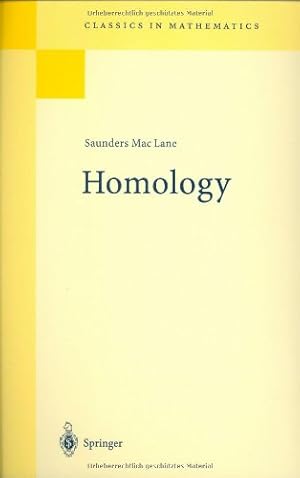 Immagine del venditore per Homology (Classics in Mathematics) by MacLane, Saunders [Paperback ] venduto da booksXpress