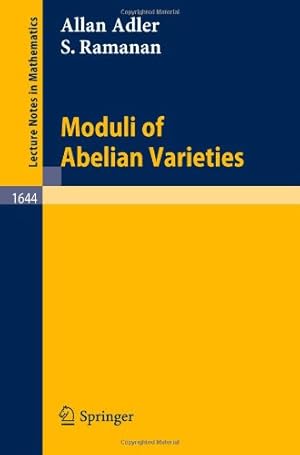 Seller image for Moduli of Abelian Varieties (Lecture Notes in Mathematics) by Adler, Allan [Paperback ] for sale by booksXpress