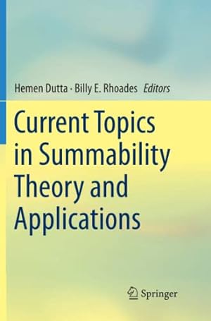 Seller image for Current Topics in Summability Theory and Applications [Paperback ] for sale by booksXpress