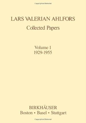 Seller image for Collected Papers Volume 1: 1929-1955 (Contemporary Mathematicians) by Ahlfors, Lars Valerian [Paperback ] for sale by booksXpress