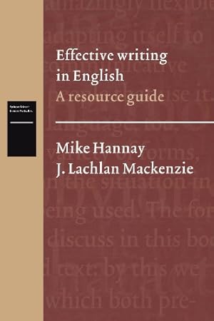 Bild des Verkufers fr Effective Writing in English: A Resource Guide by Hannay, Mike [Paperback ] zum Verkauf von booksXpress