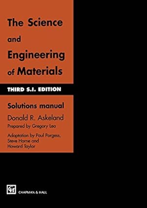 Seller image for Science and Engineering of Materials: Solutions Manual by Askeland, Donald R. [Paperback ] for sale by booksXpress