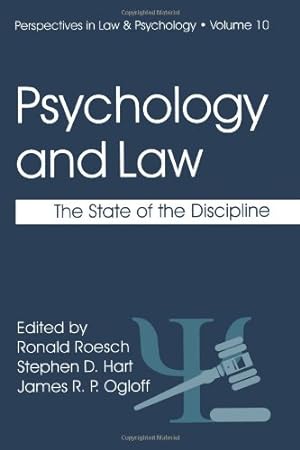Bild des Verkufers fr Psychology and Law: The State Of The Discipline (Perspectives in Law & Psychology (10)) by Roesch, Ronald [Paperback ] zum Verkauf von booksXpress