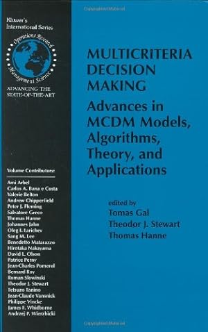 Seller image for Multicriteria Decision Making: Advances in MCDM Models, Algorithms, Theory, and Applications (International Series in Operations Research & Management Science) [Hardcover ] for sale by booksXpress