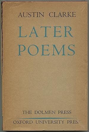 Seller image for Later Poems for sale by Between the Covers-Rare Books, Inc. ABAA