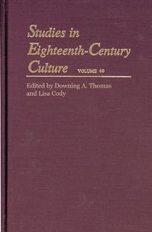 Seller image for Studies in Eighteenth-Century Culture (Volume 40) [Hardcover ] for sale by booksXpress