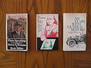 Image du vendeur pour Famous Americans Three (3) Paperback Book Lot, including: My Years With General Motors (Alfred Sloan); The Autobiography of Benjamin Franklin, and; Plainly Speaking - An Oral Biography of Harry S. Truman mis en vente par Clarkean Books