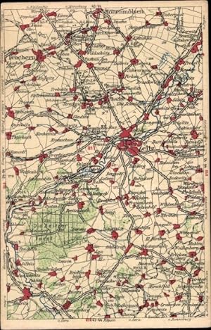 Landkarten Ansichtskarte / Postkarte Zeitz, Hohenmölsen