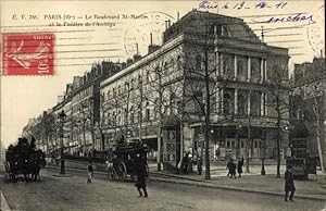 Seller image for Ansichtskarte / Postkarte Paris X, Le Boulevard St. Martin, Theatre de l'Ambigu, Kutschen for sale by akpool GmbH