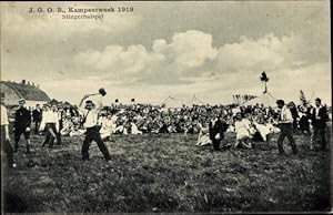 Ansichtskarte / Postkarte J.G.O.B. Kampeerweek 1919, Slingerbalspel