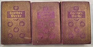 Goethes Werke, Konvolut von 3 Bänden [3 Bücher]. dreibändige Ausgabe vollständig.