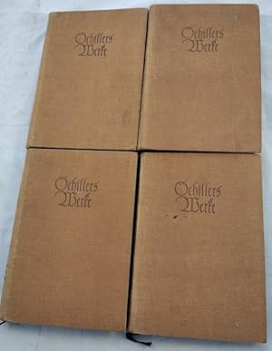 Schillers Werke, Konvolut von 4 Bänden [4 Bücher]. Auswahl.