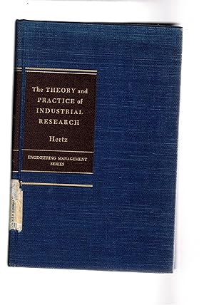 Image du vendeur pour The theory and practice of industrial research. mis en vente par Libreria Gull