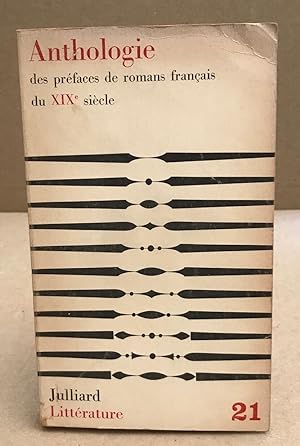 Anthologie des préfaces de romans français du XIX° siècle
